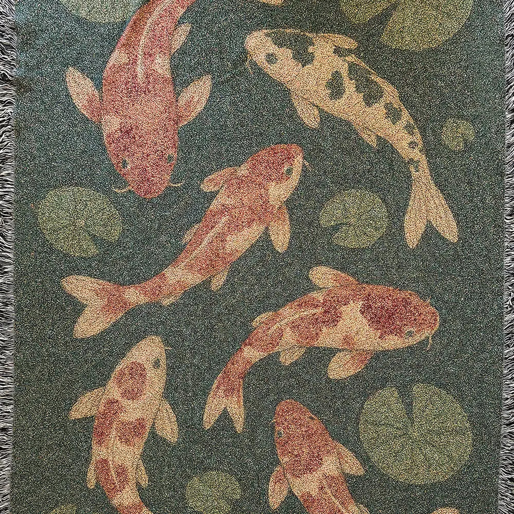 Strike Gently Co Home > Other Home Woven Blanket: Koi Pond 34579196 KOIPOND