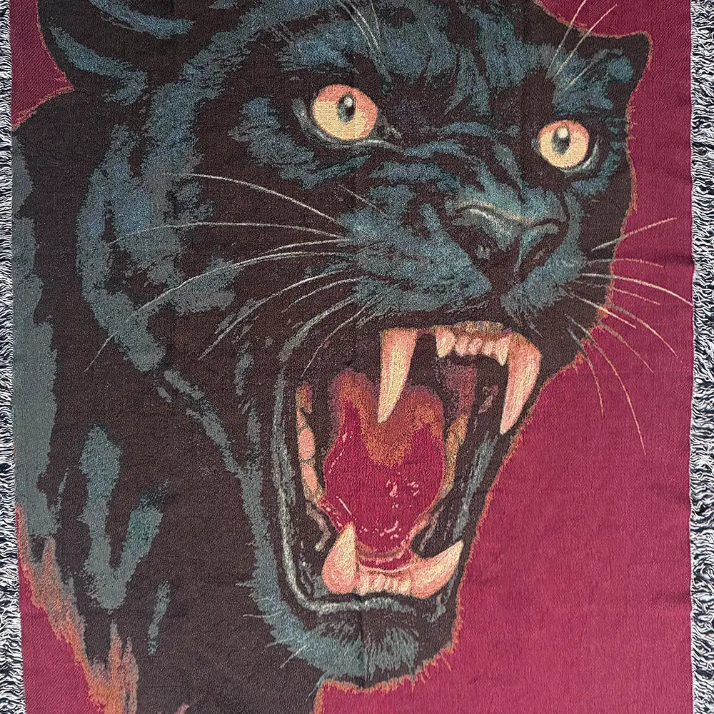Strike Gently Co Home > Other Home Woven Blanket: Panther pantherred