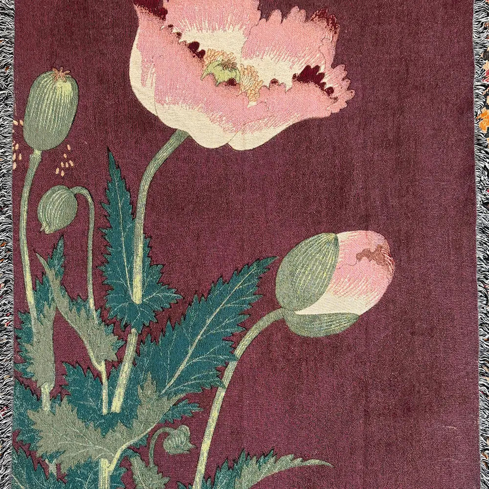 Strike Gently Co Home > Other Home Woven Blanket: Poppy 04145660 poppies