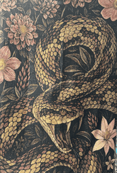 Strike Gently Co Home > Other Home Woven Blanket: Snake with Floral