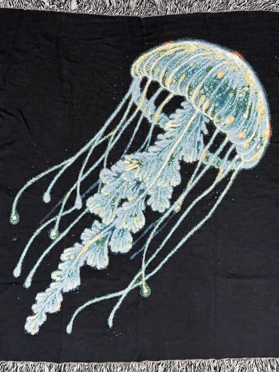 Strike Gently Co Home > Other Home Woven Blanket: Solo Jellyfish 19309308 jellyglow