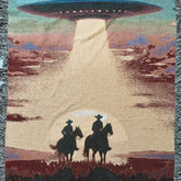 Strike Gently Co Home > Other Home Woven Blanket: Ufo Sunset 92578556 cowboyufo