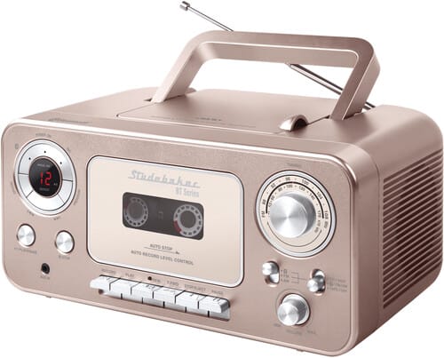 Studebaker Music > Audio Equipment Studebaker SB2135BTRG Bluetooth Portable CD Player Radio Cassette Player (Rose Gold) 077283063589 SDBK63589