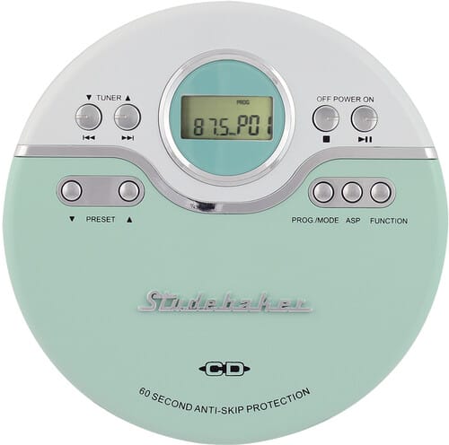 Studebaker Music > Audio Equipment Studebaker SB3703MW Joggable Personal CD Player (Mint Green/White) 077283017360 SDBK17360