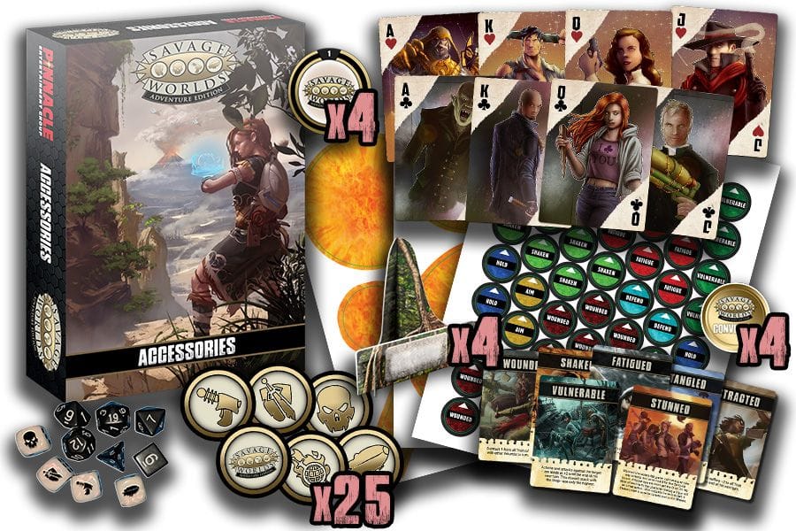 Studio 2 Publishing Board Games > Accessories SAVAGE WORLDS ADVENTURE EDITION: ACCESSORY BOX 9781957159652 S2P10032