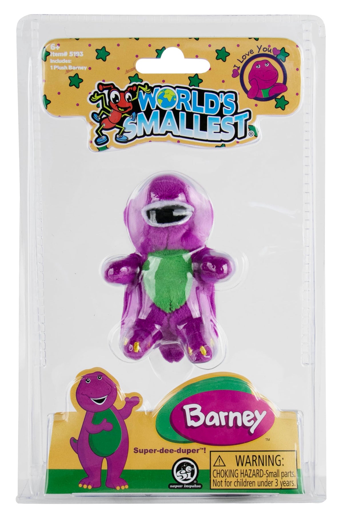 Super Impulse Toys > Other Toys WORLDS SMALLEST: BARNEY PLUSH TOY 810010993762