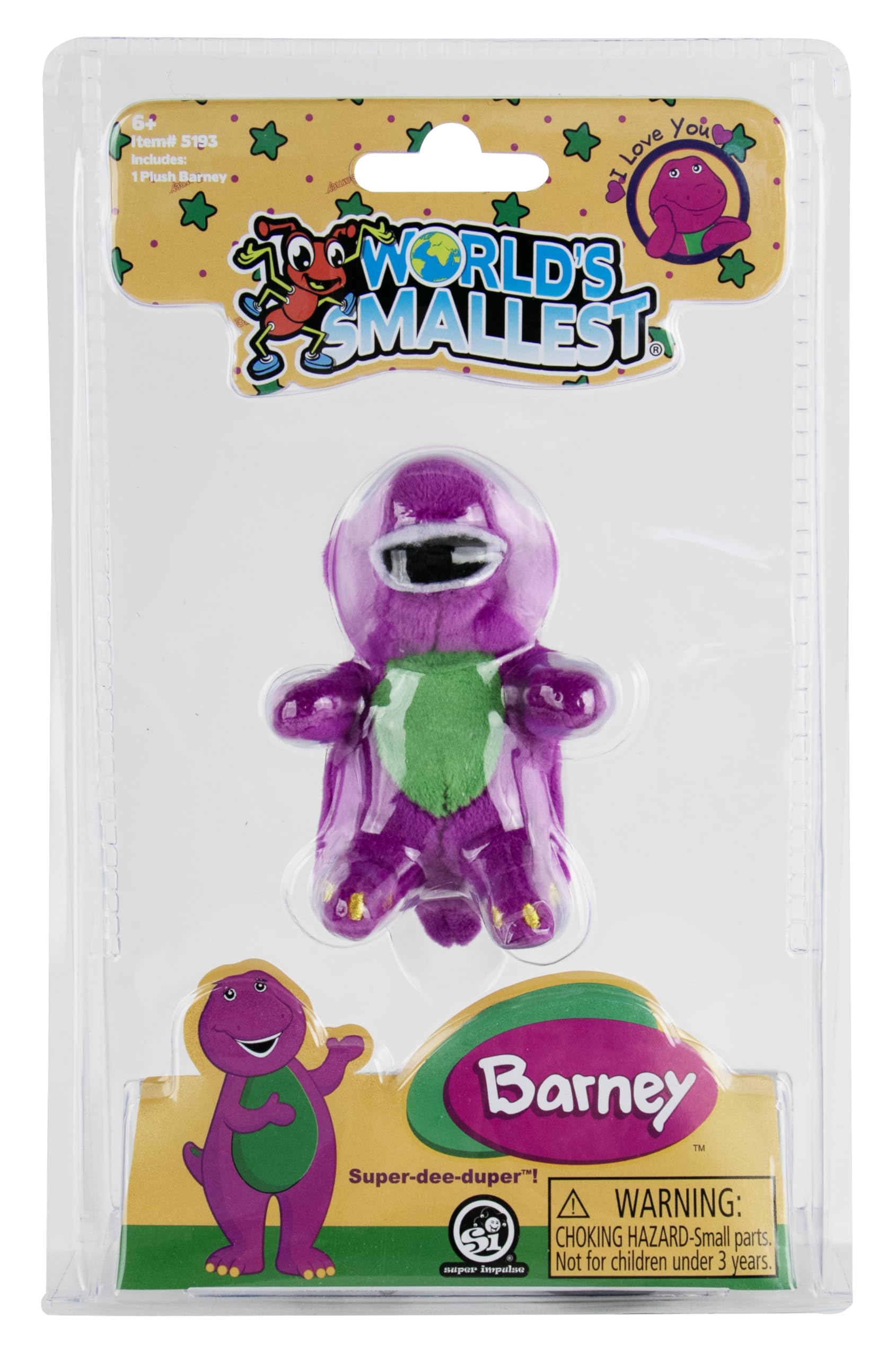 Super Impulse Toys > Other Toys WORLDS SMALLEST: BARNEY PLUSH TOY 810010993762