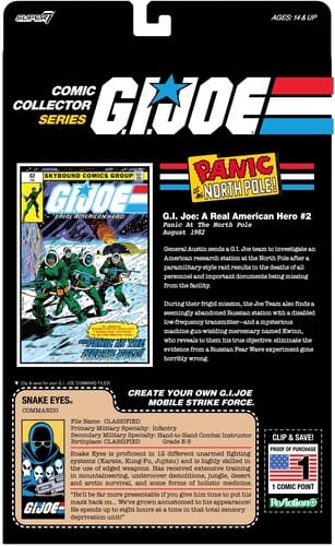 G.I. Joe - ReAction+ Figures - Snake Eyes (Skybound Comic Box Set, Issue #2)