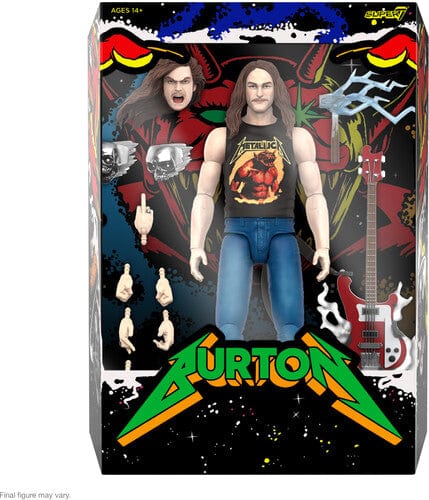 Super7 Toys > Action Figures > Super7 Ultimates!: Metallica - Cliff Burton, Superhero Poster 840049886636 SUSV86636