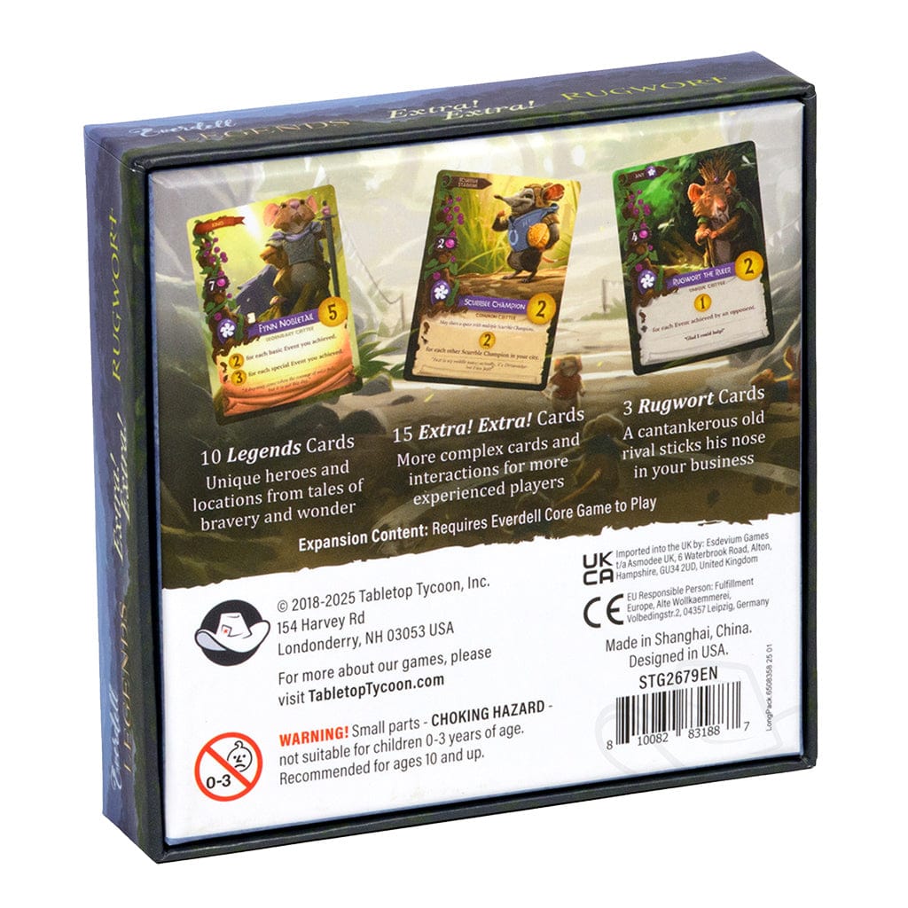 Tabletop Tycoon Board Games > Expansion Everdell Legendary Extra Extra and Rugwort Card Expansion 810082831887 STG2679EN