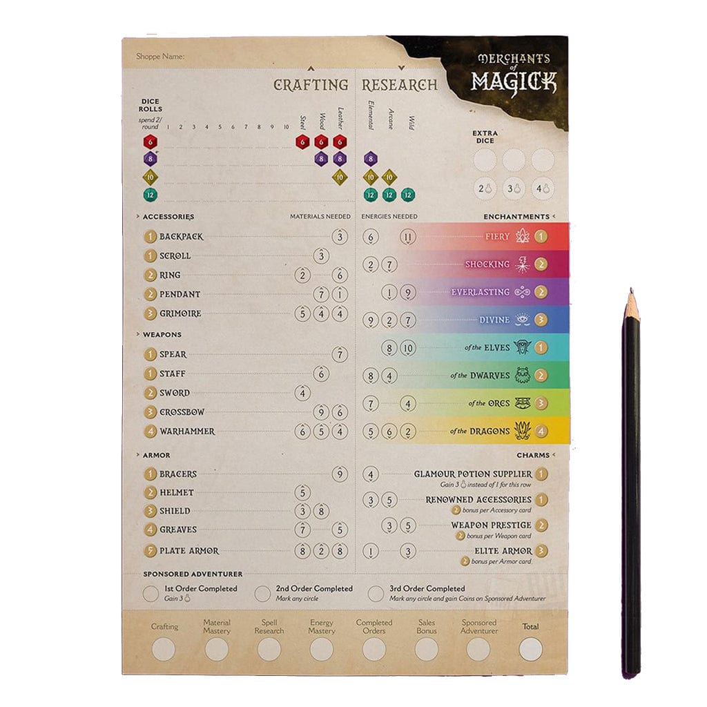 Tabletop Tycoon Board Games Merchants of Magick A Set a Watch Tale 787790596189 RMA120