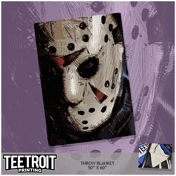 Teetroit Printing LLC Home > Other Home Horror Throw Blanket: Jason 43763452 jason - blanket