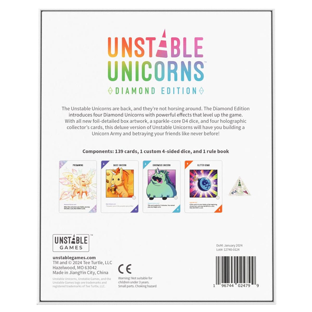 Teeturtle Card Games Unstable Unicorns: Diamond Edition 196744024799 TEE8435179793