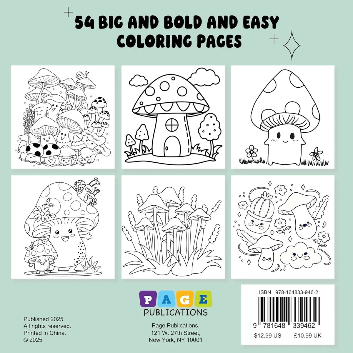 Texas Bookman Books > Journals Mushrooms: Bold and Easy Coloring Book 9781648339462 2510203