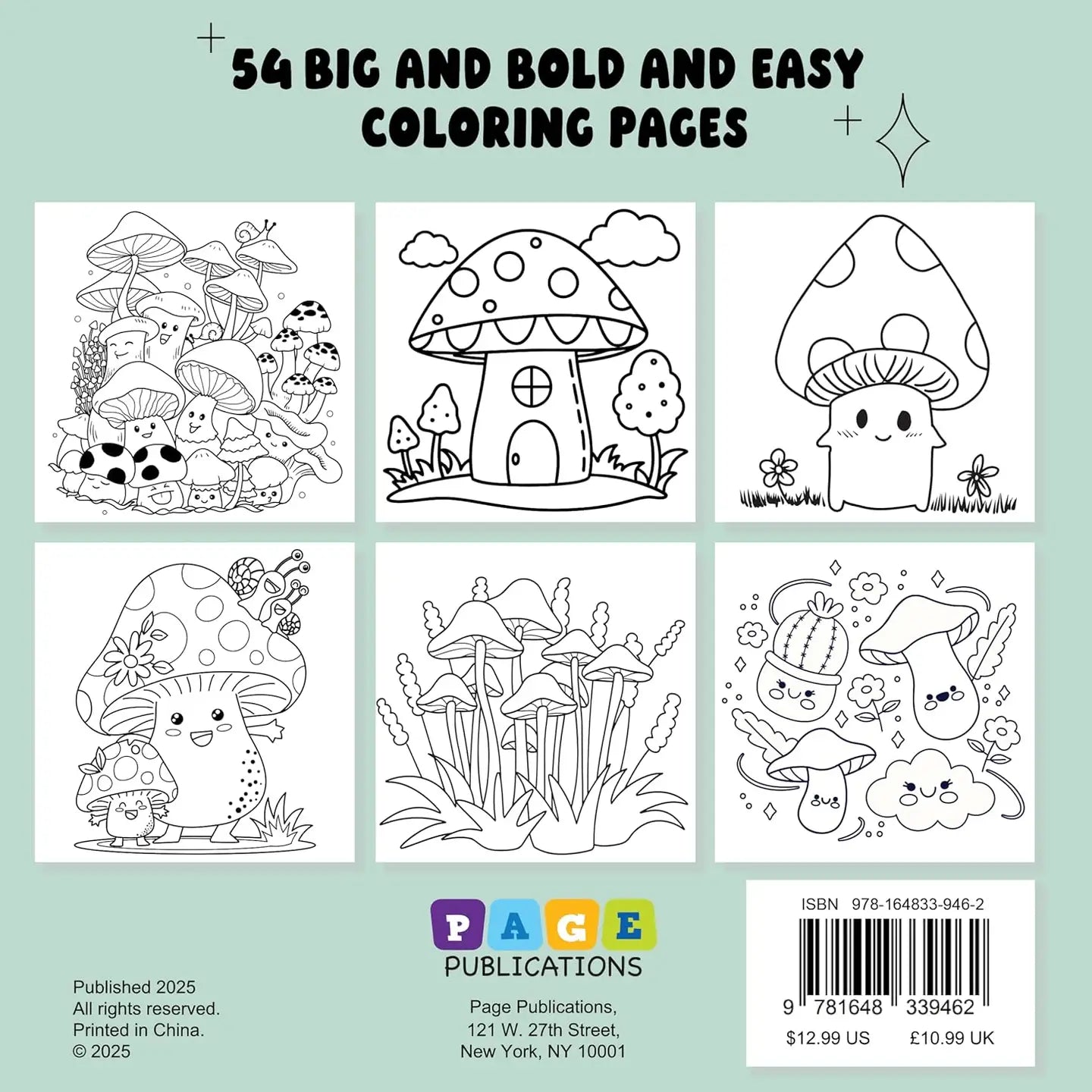 Texas Bookman Books > Journals Mushrooms: Bold and Easy Coloring Book 9781648339462 2510203