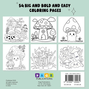 Texas Bookman Books > Journals Mushrooms: Bold and Easy Coloring Book 9781648339462 2510203