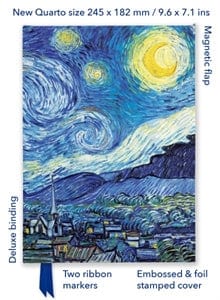 Texas Bookman Books > Journals Vincent Van Gogh: The Starry Night Quarto Journal (Hardcover) 9781804178744