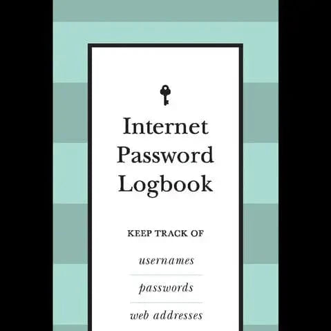 Texas Bookman Books > Lifestyle Internet Password Logbook (Black Leatherette) Hardcover 9781631065644 2310236
