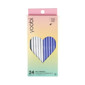 Texas Bookman Stationery NO. 2 PENCILS, 24 PACK (Purple & Holographic) 8438051025581 2209024