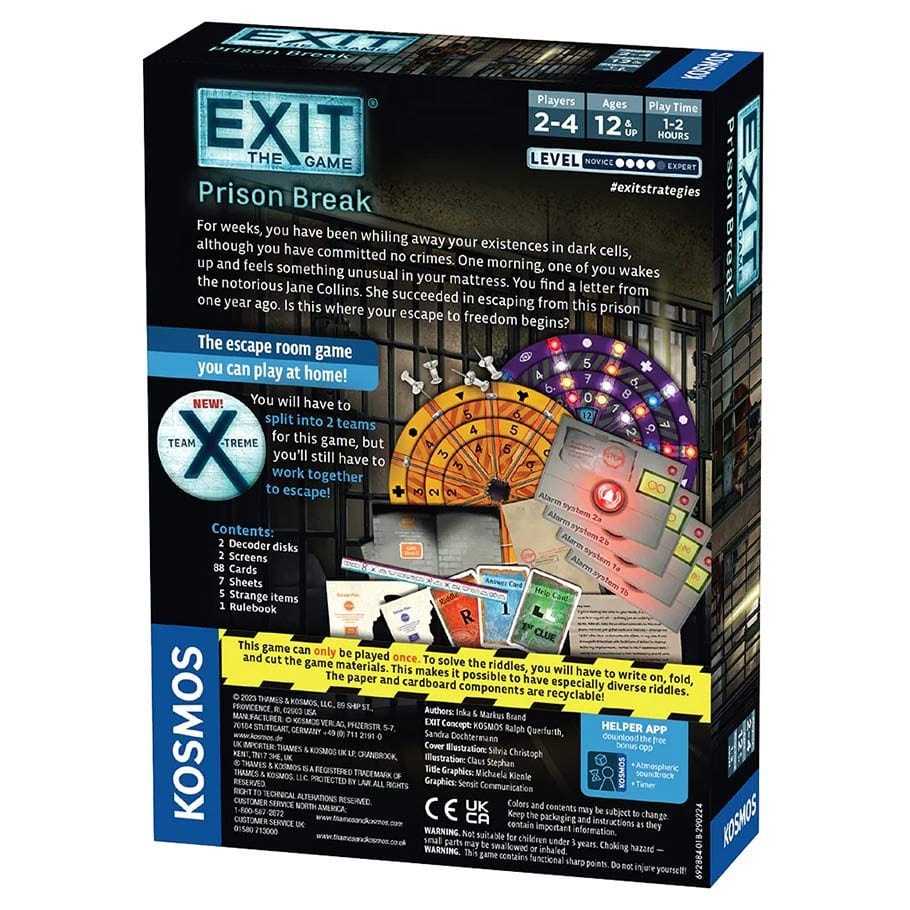 Thames & Kosmos Board Games EXIT: Prison Break 814743018907 THK692884