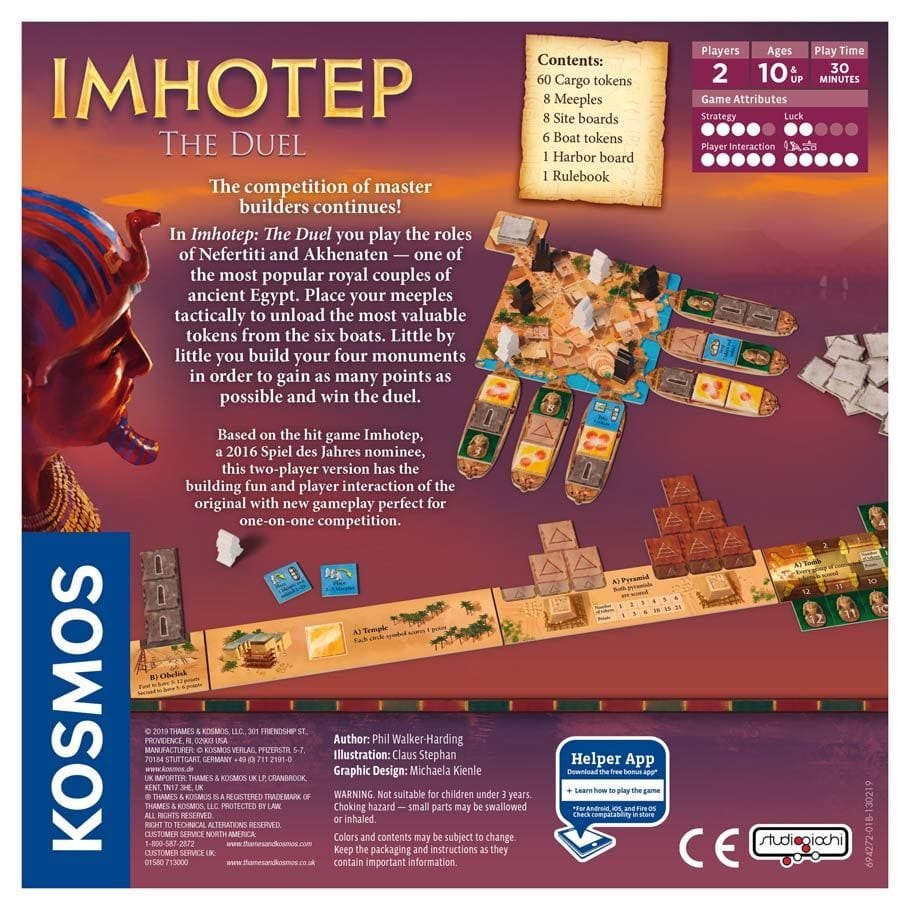 Thames & Kosmos Board Games > Large Box Games Imhotep: Duel 814743014411 TAK 694272