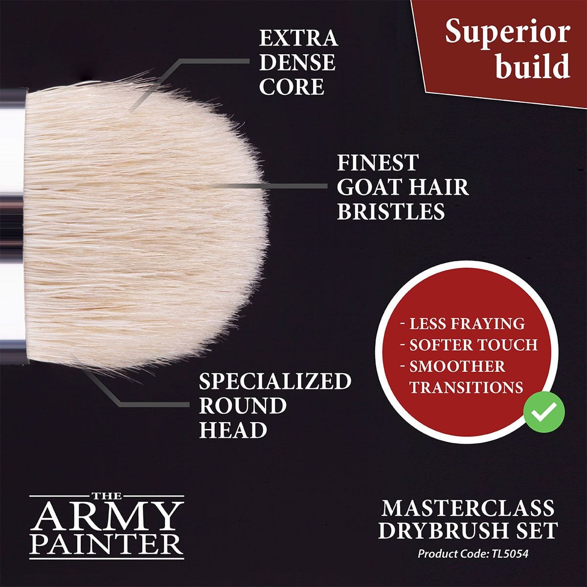 The Army Painter Hobby Supplies > Brushes Army Painter: Masterclass Drybrush Set 5713799505407 TAPTL5054