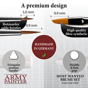 The Army Painter Hobby Supplies > Brushes Army Painter: Wargamers Most Wanted Brushes 5713799504301 TAPTL5043