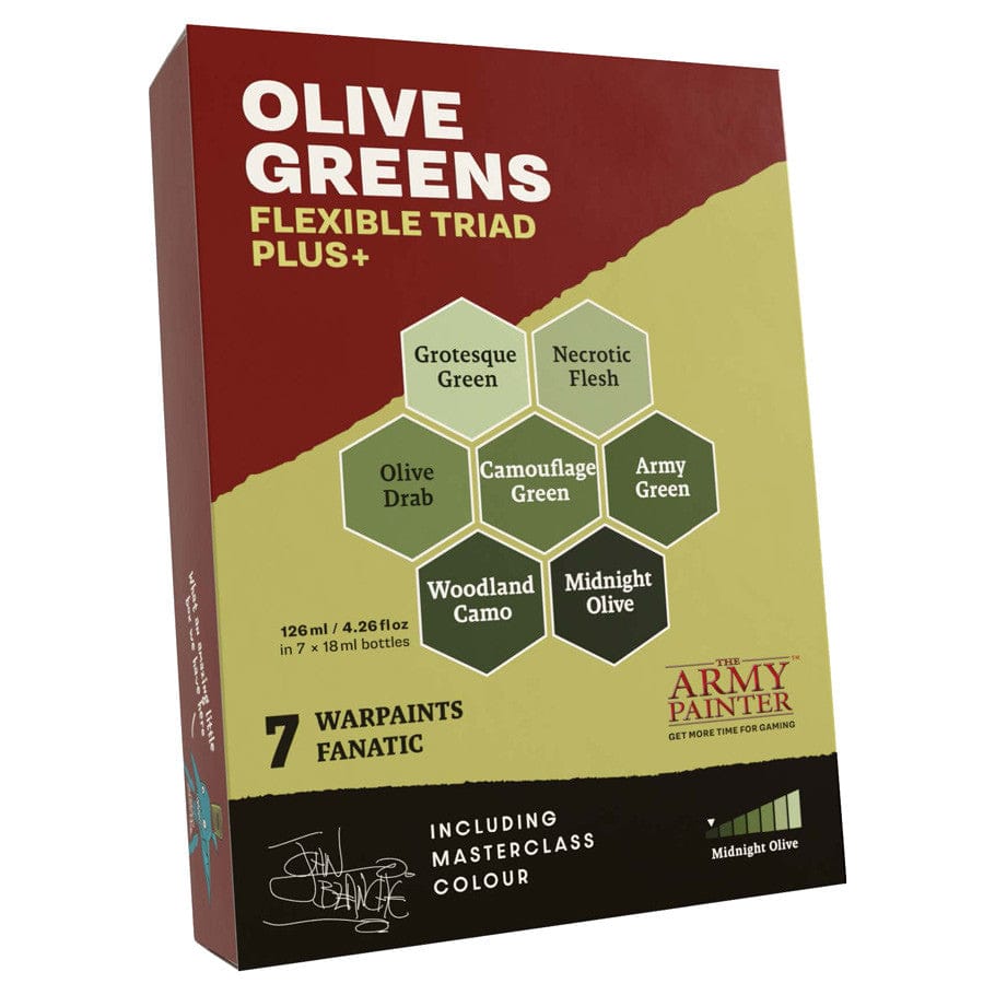 The Army Painter Hobby Supplies > Paints Army Painter: Warpaints Fanatic - Triad PLUS Olive Greens 5713799809109 AMYWP8091