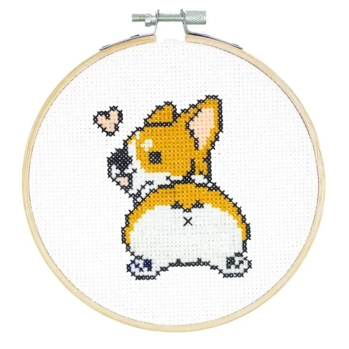 The Cloud Factory Hobby Supplies > Supply Kits Corgi Butt - Diy Cross Stitch Kit 69202131332732 69202131332732