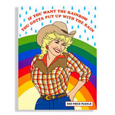 The Found Puzzles > Jigsaw Puzzles The Found: 500pc Dolly Cowgirl Rainbow Puzzle 810027320209 PUZ106
