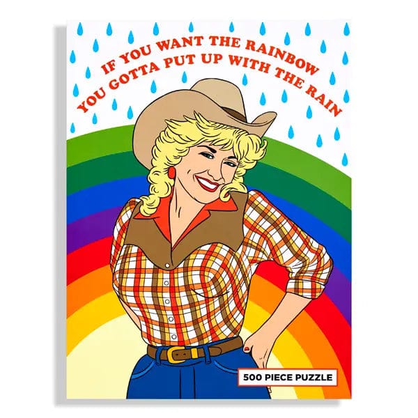 The Found Puzzles > Jigsaw Puzzles The Found: 500pc Dolly Cowgirl Rainbow Puzzle 810027320209 PUZ106