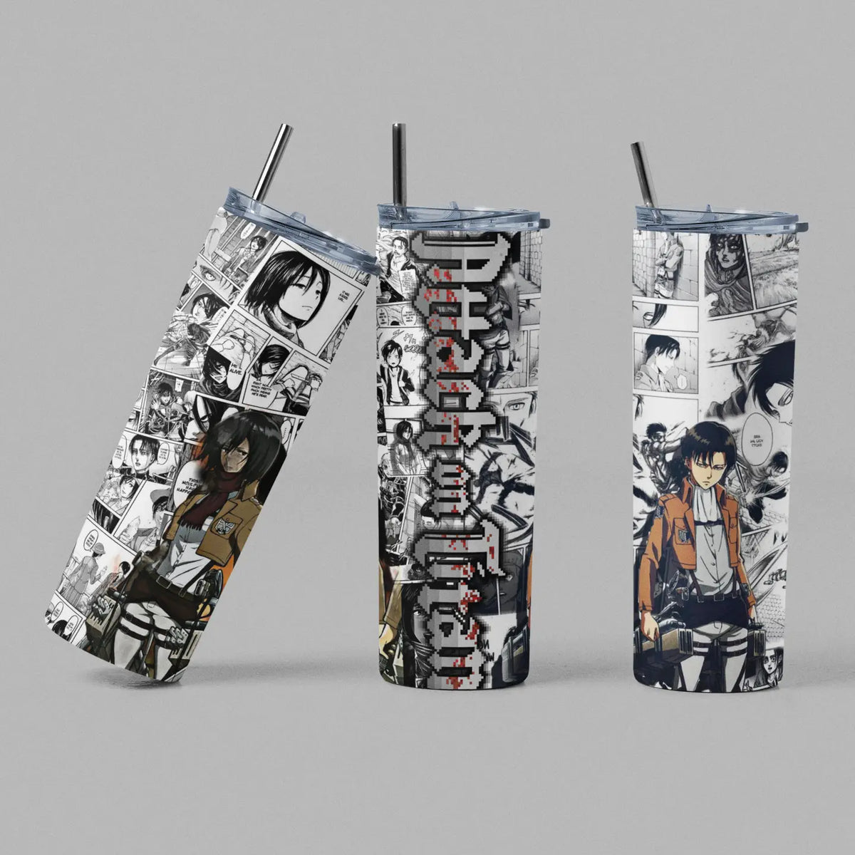 The Geek Boutique Home > Drinkware Attack On Titan Manga Panel Tumbler 55587836