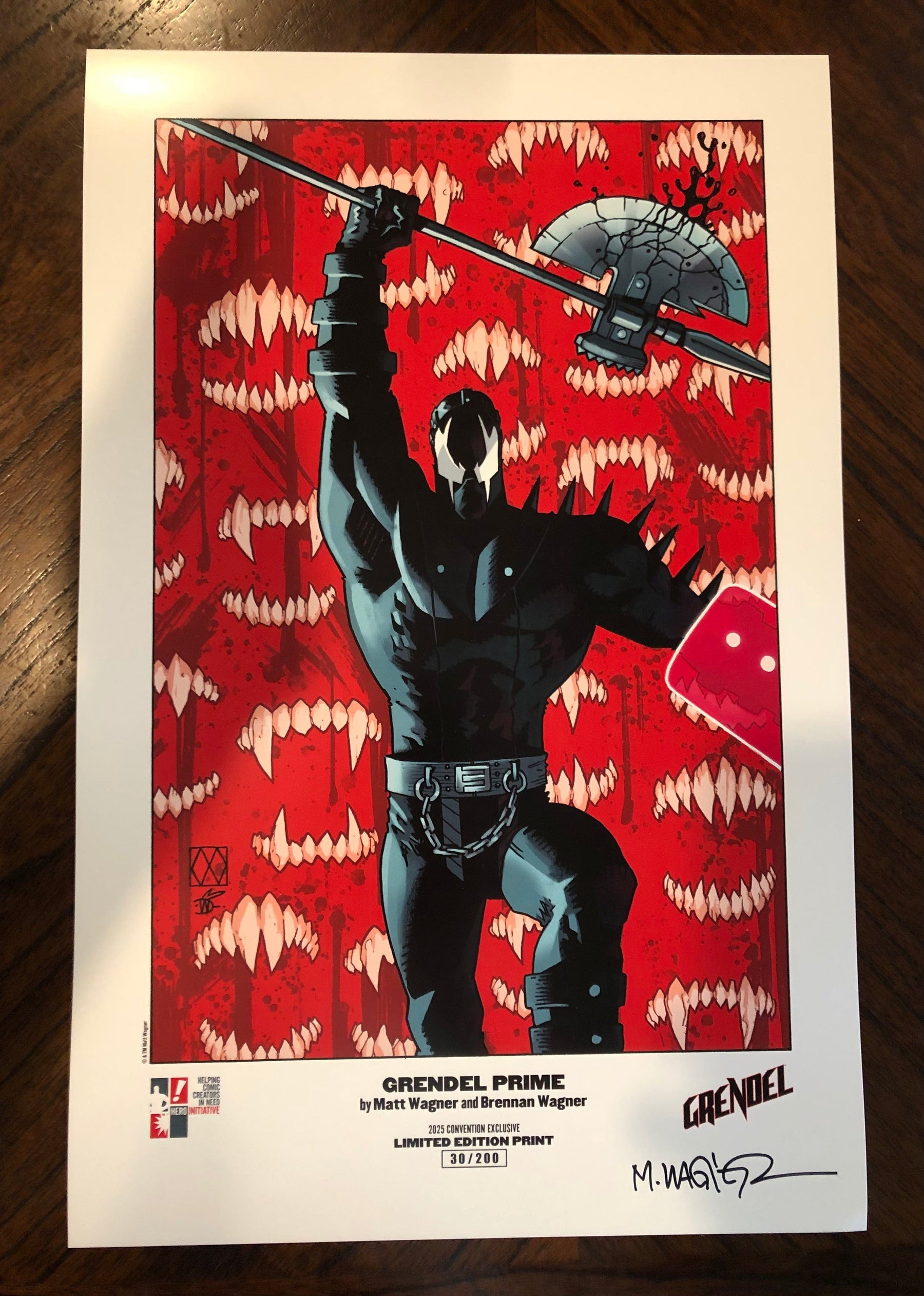 THE HERO INITIATIVE Decor > Posters > Hero Initiative Grendel Prime Print [SIGNED BY MATT WAGNER] TE-HERO-GRENDEL-PRINT