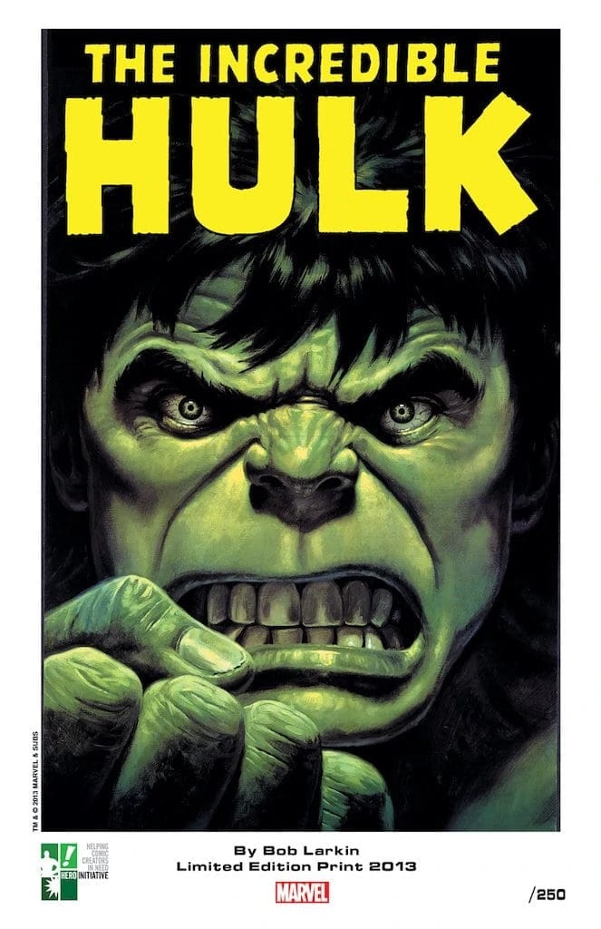 Hero Initiative: Incredible Hulk Print autographed by Bob Larkin