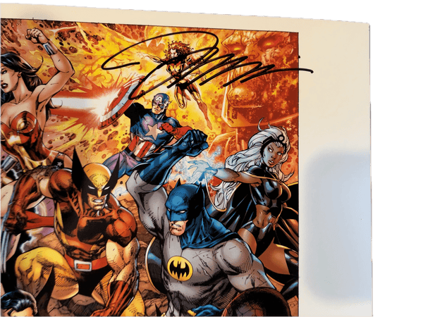 スーパーマン アートプリント Jim Lee サイン入り Limited Edition Jim Lee Signed Art and Numbered Lithograph