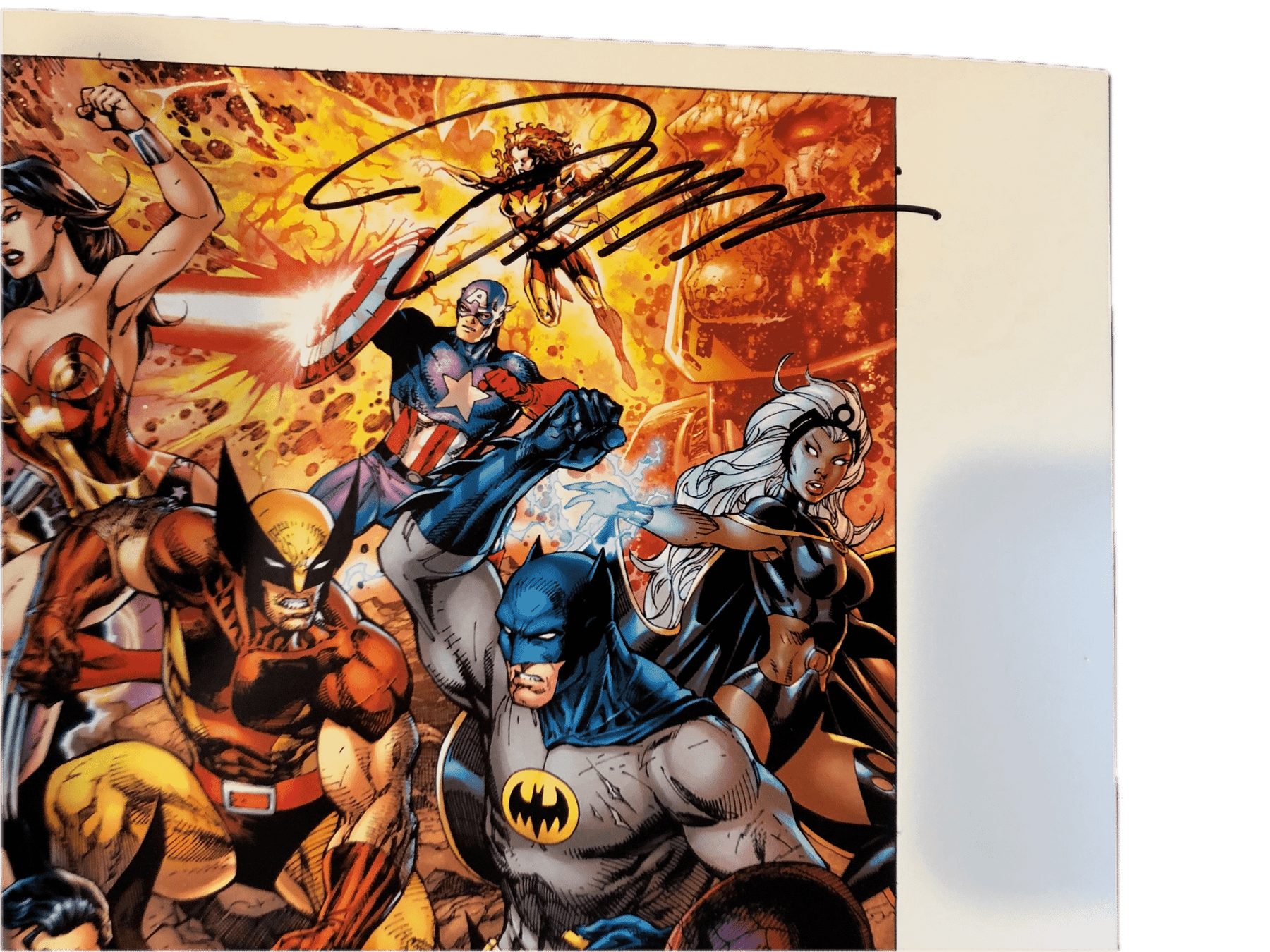 THE HERO INITIATIVE Print HERO INITIATIVE: DC VS. MARVEL PRINT [SIGNED BY JIM LEE] HI-MARVELDCPRINT