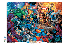 THE HERO INITIATIVE Print HERO INITIATIVE: DC VS. MARVEL PRINT [SIGNED BY JIM LEE] HI-MARVELDCPRINT