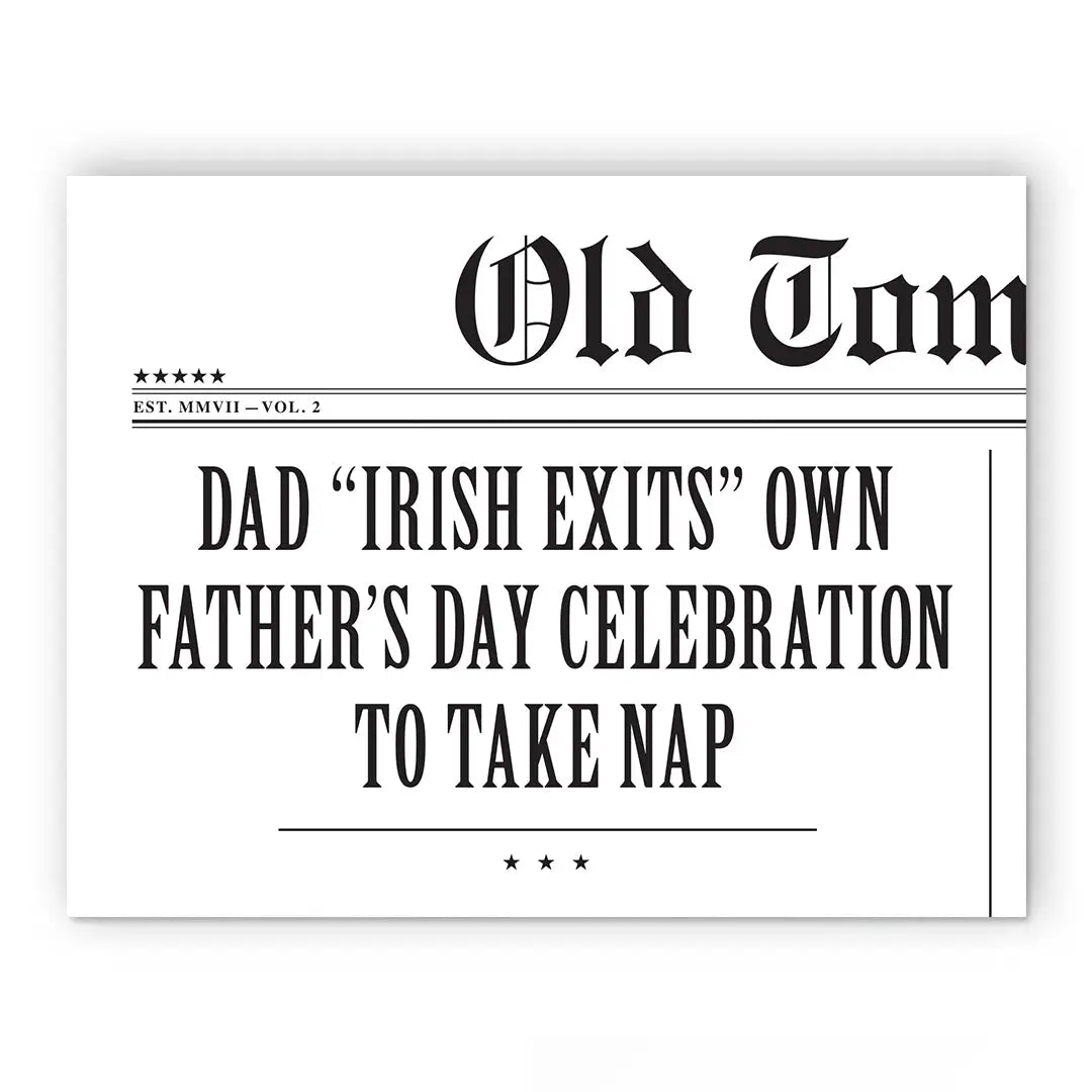 The Mincing Mockingbird Stationery > Greeting Cards Father's Day Irish Exit Card 11337980 H-82