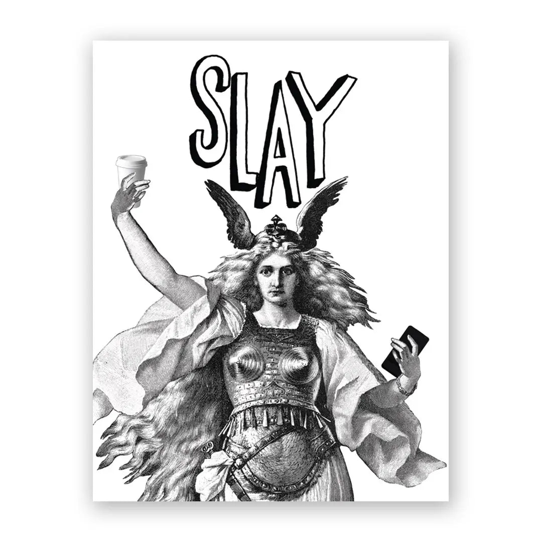 The Mincing Mockingbird Stationery > Greeting Cards Slay Greeting Card 2014sla