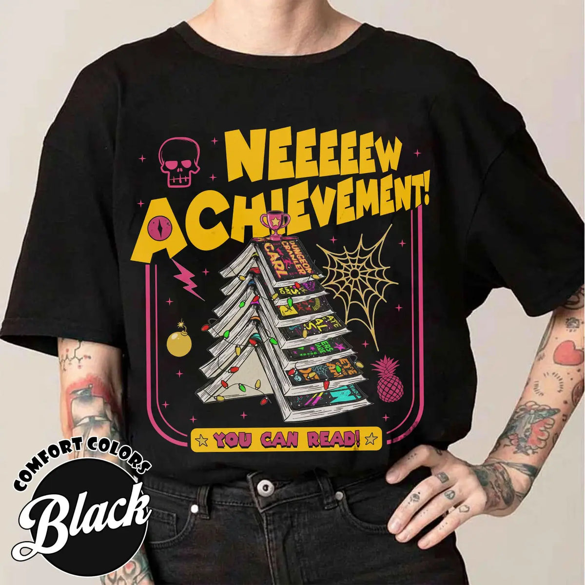 TheKingShirt Apparel > T-shirts T-SHIRT: New Achievement... You Can Read! (Dungeon Crawler Carl)