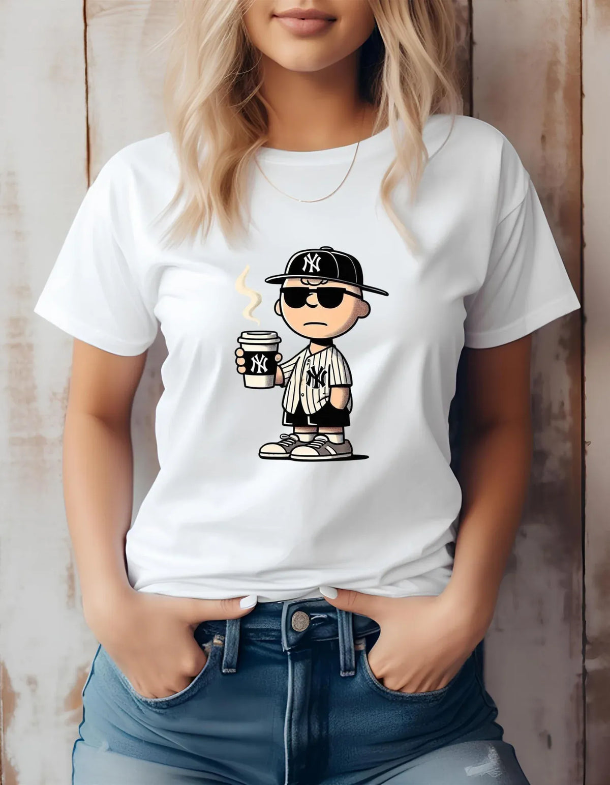 TheKingShirt Apparel > T-shirts T-SHIRT: Snoopy New York Yankees Baseball
