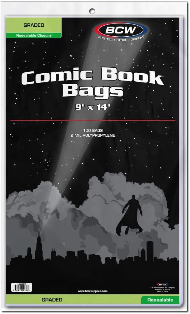Third Eye Comics BCW GRADED COMIC RESEALABLE BAGS 100CT 722626601293 1-bag-gc-r
