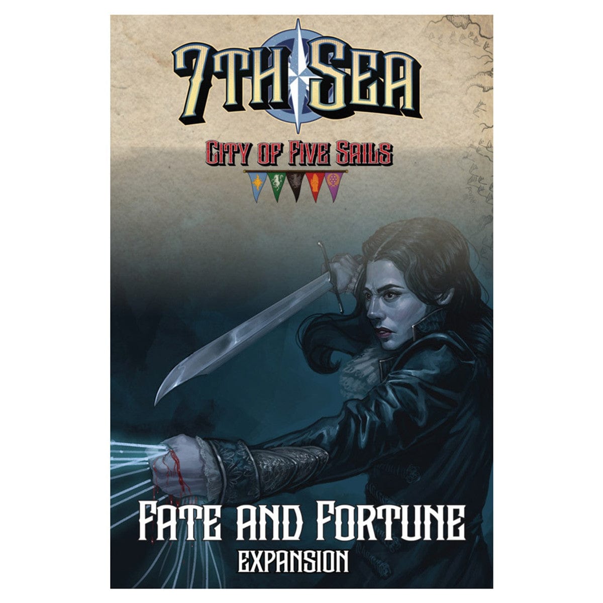 Third Eye Comics Board Games > Card Games 7th Sea: City of Five Sails Fate & Fortune Expansion 671891574651 PBE03020