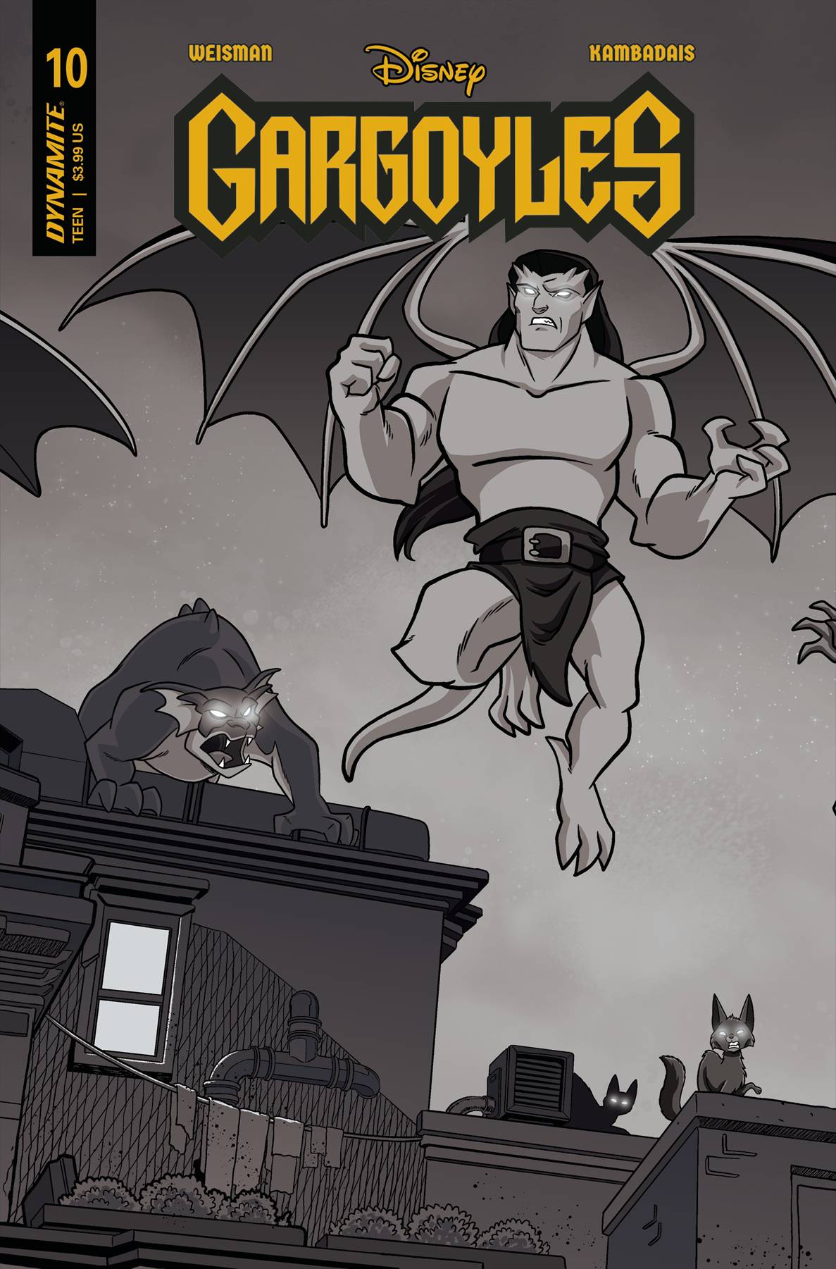 Dynamite Comic Books > Incentives GARGOYLES #10 CVR S 1:10 FOC INCV FLEECS & FORSTNER B&W 72513032546410191 JUL239369