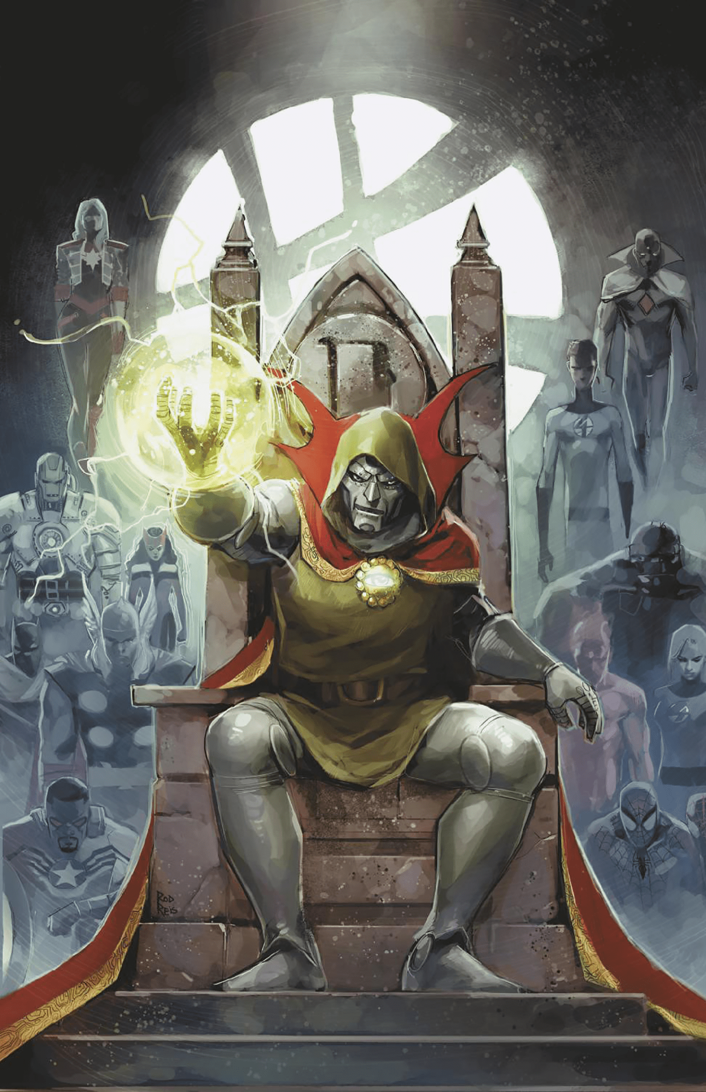 ONE WORLD UNDER DOOM #1 ROD REIS 1:25 INCV VIRGIN 2ND PRINTING VARIANT