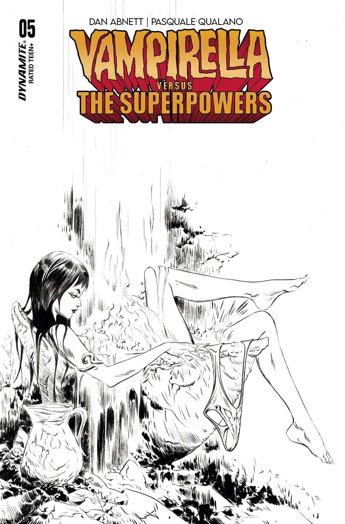 Third Eye Comics Comic Books > Incentives VAMPIRELLA VS SUPERPOWERS #5 CVR G 1:10 INCV LEE LINE ART 72513033021505071 JUL230392