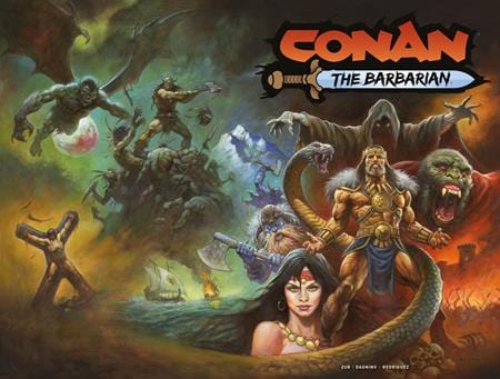 Titan Comics Comic Books CONAN THE BARBARIAN #25 CVR F ALEX HORLEY WRAPAROUND CARD STOCK VAR (MR) 79361173648102561 0825TN1103