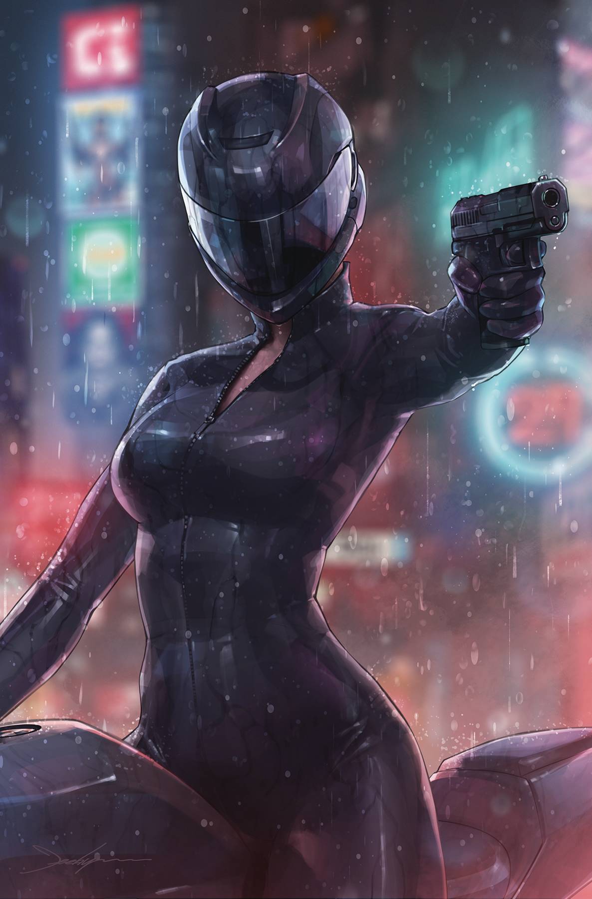 TITAN COMICS Comic Books GUN HONEY COLLISION COURSE #3 FOC LEE VIRGIN HELMET (MR) 79361173655900301