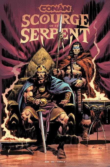 Titan Comics Graphic Novel CONAN THE BARBARIAN SCOURGE OF THE SERPENT TP VOL 01 DIRECT MARKET EDITION ROBERTO DE LA TORRE THRONE CVR (MR) 9781787748491 0326TN1019