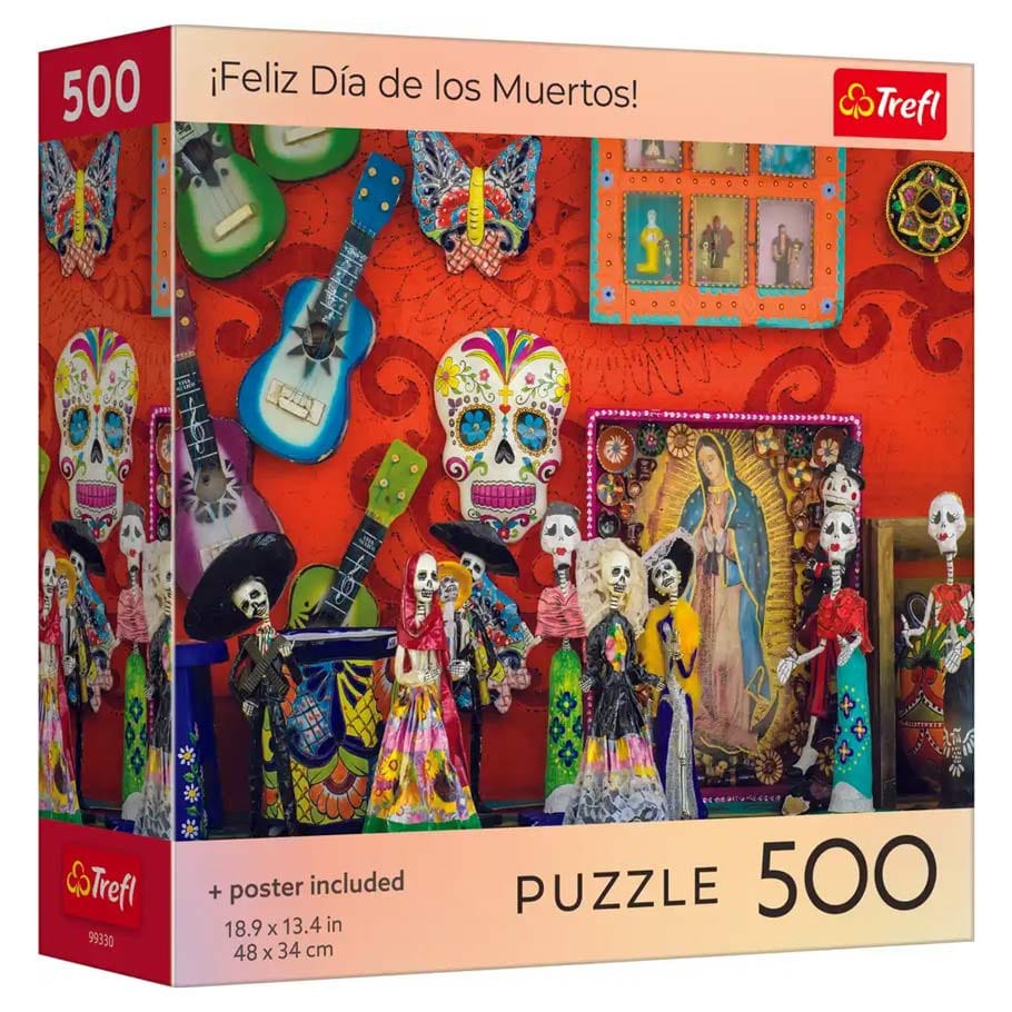 Trefl USA Puzzles > Jigsaw Puzzles Puzzle: ¡Feliz Día de los Muertos! 500 Piece with Poster 5900511993301 TRE99330